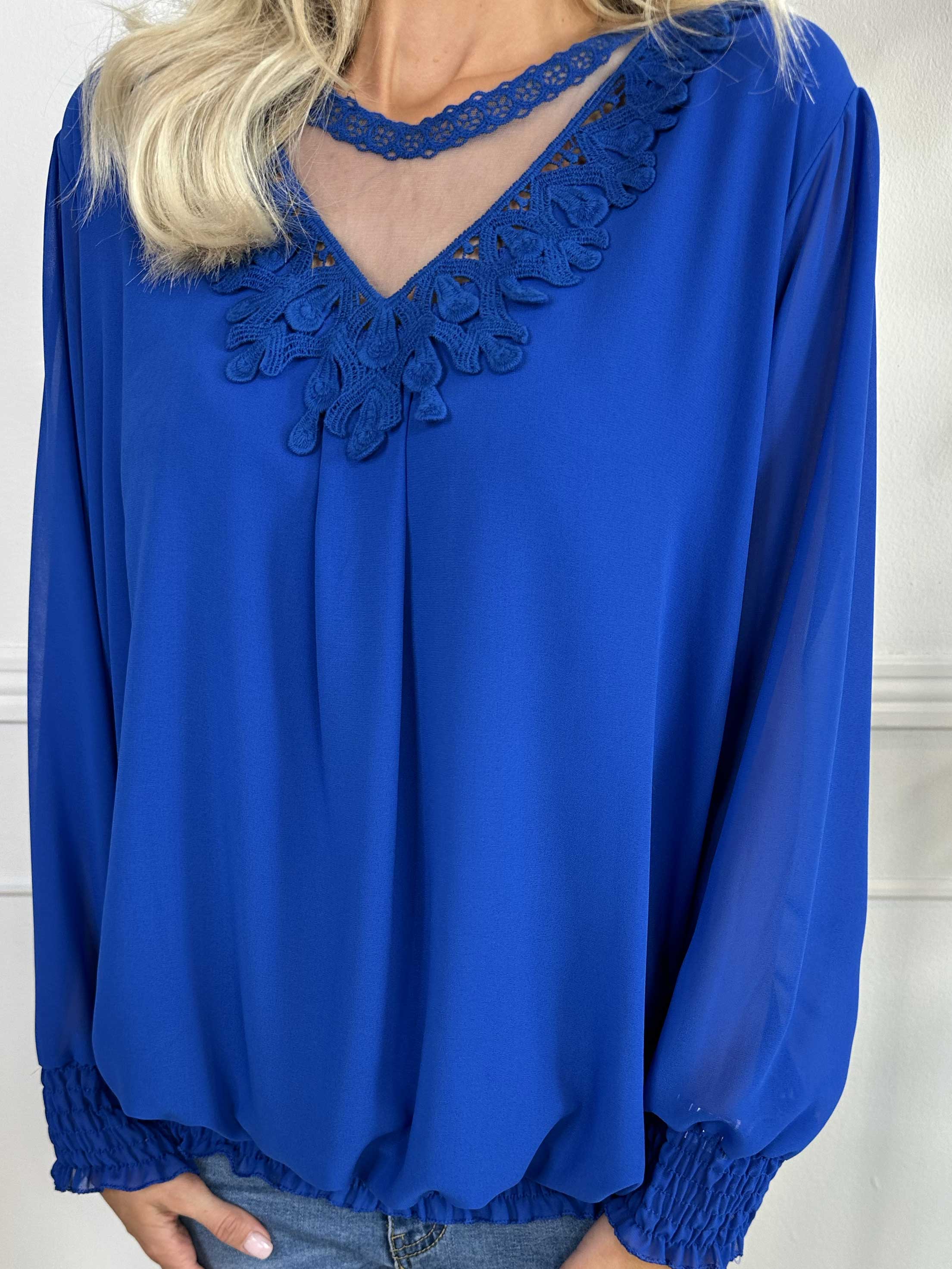 Addison - Tunika i chiffong med urringningsdetaljer